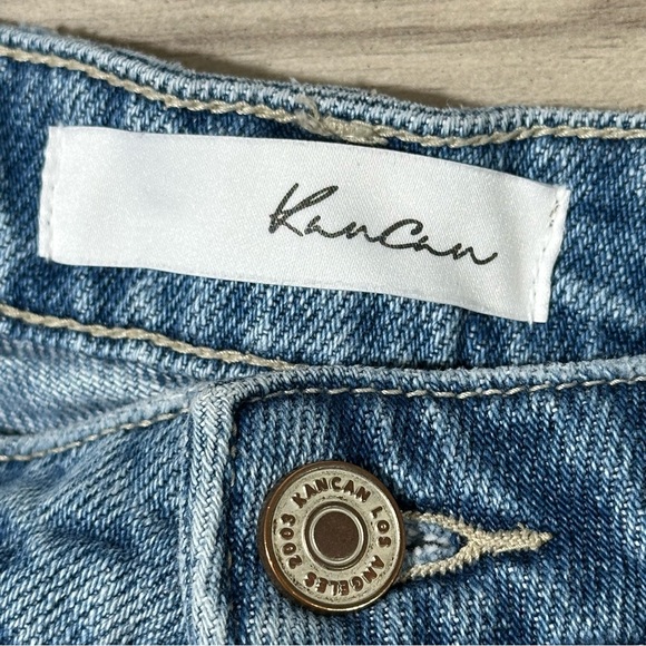 KANCAN KC8595NM ROSIE High Rise Distressed Cut Off Cotton Jean Shorts 25 - Picture 11 of 15